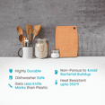 thumbnail image 2 of Dishwasher Safe Cutting Board for Kitchen, Composite Wood Chopping Board, Thin Lightweight Heat Resistant BPA-Free Cutting Board for Meal Prep, Small 11.5 x 9 in, Natural, 2 of 12