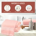 thumbnail image 2 of Dznils 100% Cotton Bath Hand Towels, Ultra Soft Absorbent, 13" x 30", Pink, 2 Count, 2 of 12