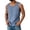Blue, variant on Men's Tank Top Undershirts Soft Cotton Linen A-Shirts Sleeveless Crewneck Shirt Casual Comfy Lounge Wear Army Green 2XL