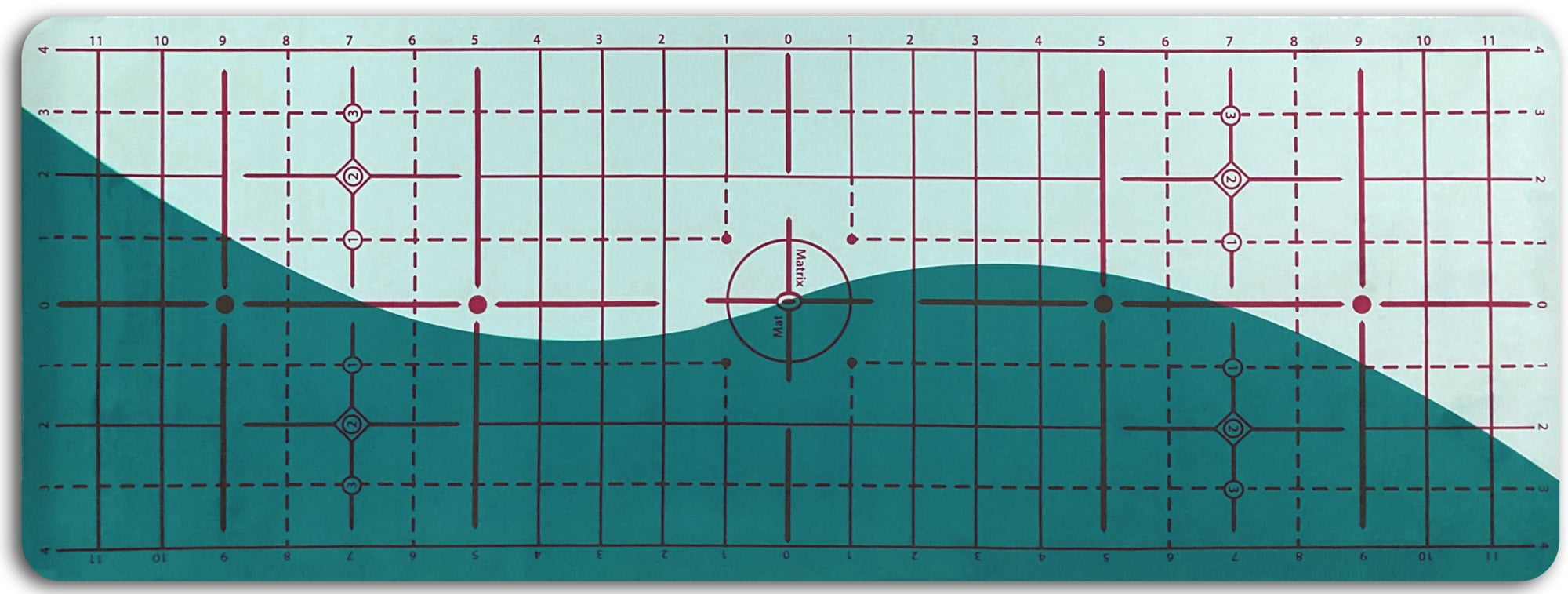 Matrix WAVE Yoga Alignment & Awareness Mat - A Matrix of Grid Lines & Coordinates