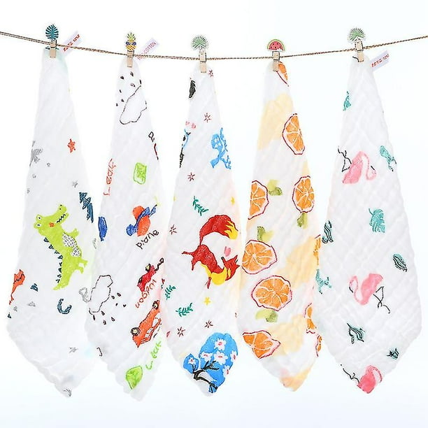 10pcs Baby Washcloths Set 6-layer Natural Cotton Infant Face Towel Reusable Wipes Multipurpose
