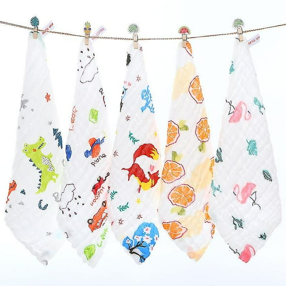 10pcs Baby Washcloths Set 6-layer Natural Cotton Infant Face Towel Reusable Wipes Multipurpose