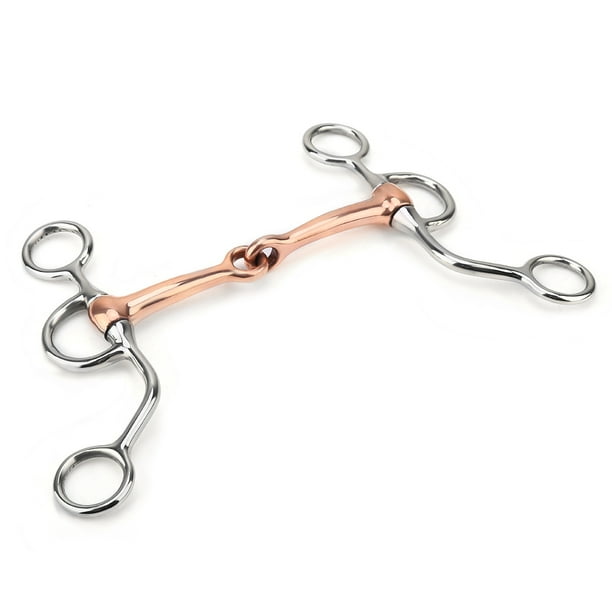 Gag Ring Snaffle Bits,Horse Chew Stainless Steel Full Cheek Gag Horse