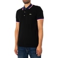 thumbnail image 2 of Lacoste Stripe Collar Polo Shirt, Black, 2 of 5