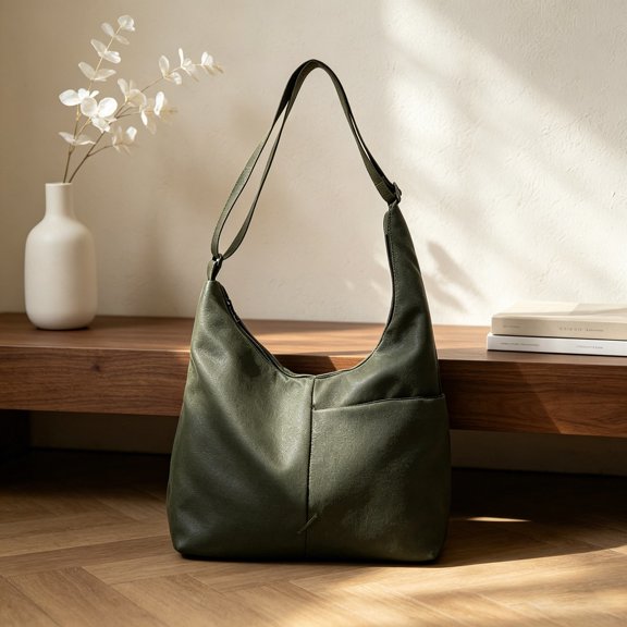 Nylon Tote Bag Large Capacity, Shoulder Bag for Commute with Pockets, Crossbody Tote Bag, Water Resistant Versatile Work Travel Bag