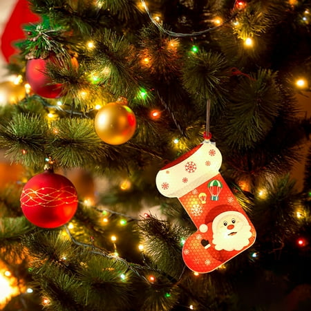 

Heiheiup Hotel Pendant LED Christmas Decorations Bar Tree Santa House Light-emitting Home Decor Bee Christmas Ornament Set