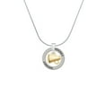 thumbnail image 2 of Delight Jewelry Goldtone Mini Megaphone Hockey Ring Charm Necklace, 18", 2 of 4