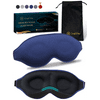 ComfiTime 3D Sleep Mask - 100% Blackout Eye Mask for Sleeping, Eye Covers for Men and Women, Contour Blindfold with Nose Baffle, Soft & Lightweight, Latex-Free
