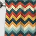 thumbnail image 4 of Designart "Nostalgic Chevron Comeback II" Chevron Blackout Curtain Panels, 4 of 4