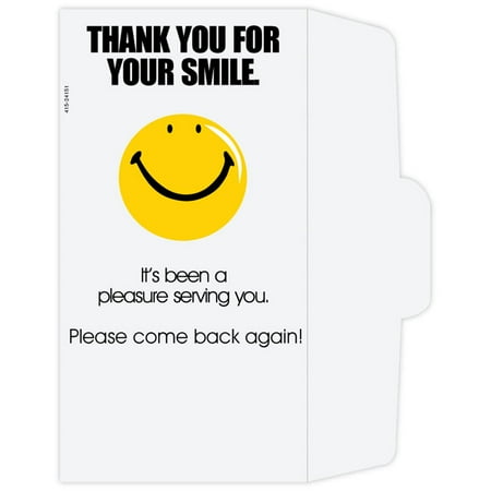 Thank You Smiley Face D/up Env, Open Side - Stock