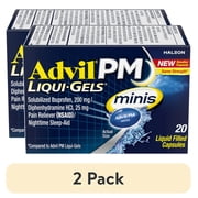 (2 pack) Advil PM Liqui-Gels Minis, 20 Liquid Filled Capsules
