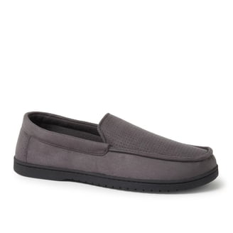 Minnetonka Mens Sheepskin Hardsole Moccasin, Grey, Size 9  display picture 1