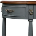 thumbnail image 6 of PORKISS Solid Pine Wood Console Table, Entryway Table Hallway Table with 2 Drawers Roman Legs, Retro Sofa Table for Living Room, Foyer, Grey, 6 of 15