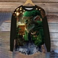 thumbnail image 4 of Unisex St. Patrick's Day Elderly Print Casual Long Sleeve T-Shirt, 4 of 5