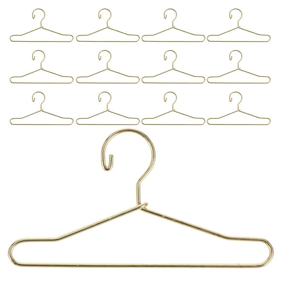KAKOWELY 25 Pcs Cintres Miniatures en Fer pour Vêtements de Poupée : Petits Cintres en Métal pour Poupées - Mini Fournitures pour l'Organisation du Placard de la Maison de Poupée,2.56x"X1.42"X0.04 Pouces