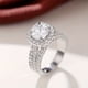 thumbnail image 2 of Gorgeous 3 Row Micro Pave Zircon Ring - Perfect for Women's Engagements, Weddings & Parties!, 2 of 4