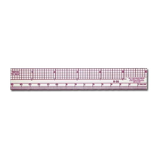 ACME UNITED CORPORATIONT B55 TENTHS METRIC BEVELED RULER 6 INCH 
