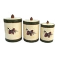 thumbnail image 2 of HiEnd Accents  Ceramic Pine Cone Canister (Set of 3), 2 of 2