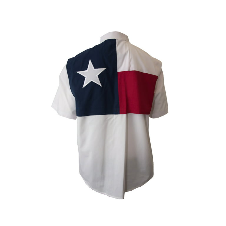 Tiger Hill Men's Texas Flag Fishing Shirt Short Sleeves
