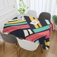 thumbnail image 2 of Yayeee Tablecloths 54" x 54" Rectangle Wrinkle Resistant Party Table Cover, Red Geometric, 2 of 8