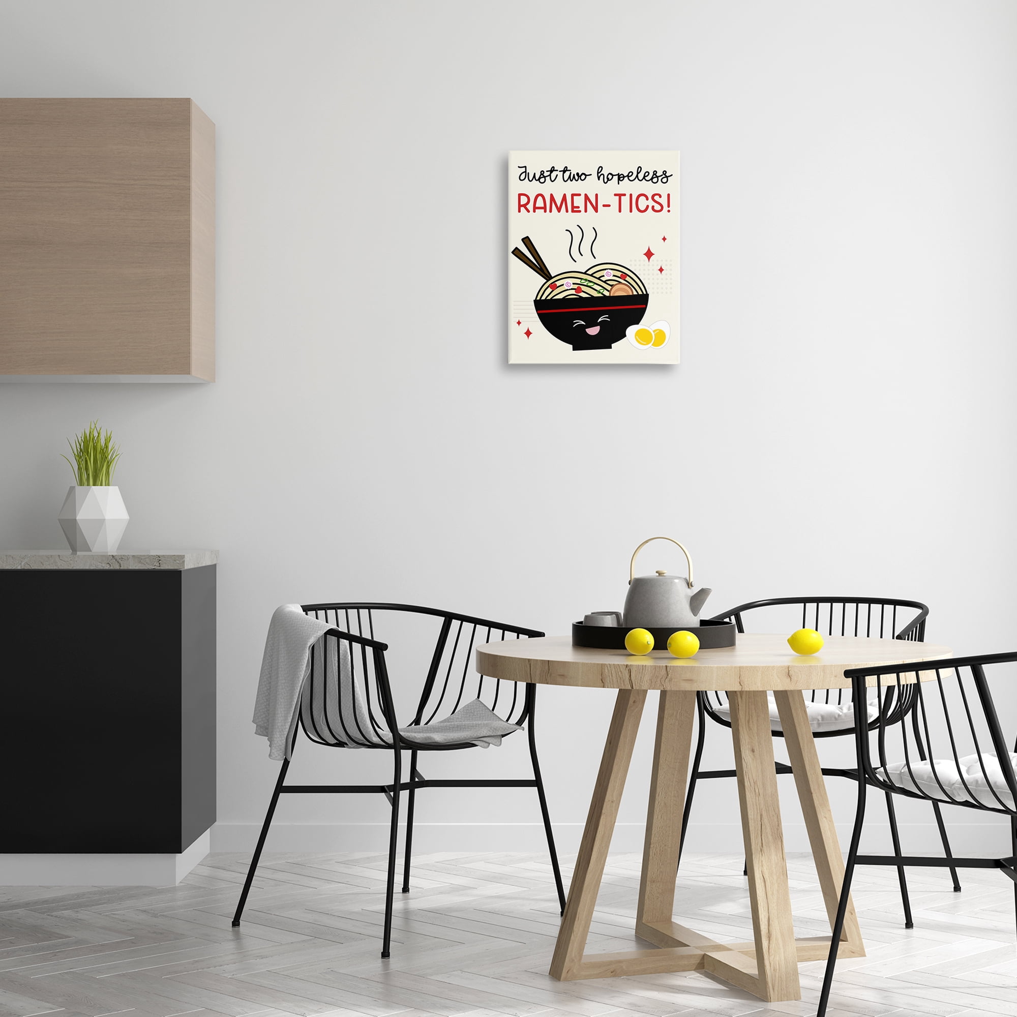 Stupell Industries Two Hopeless Ramen-tics Food & Beverage Painting Wrapped Canvas Art Print Wall Art, 16 x 20