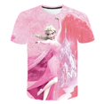 thumbnail image 1 of 2-14 años niña Frozen Anna Elsa dulce camisetas niñas ropa Disney dibujos animados camiseta niños verano manga corta cumpleaños regalos 5T Gao Jinjia LED, 1 of 2