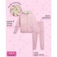 thumbnail image 2 of Real Love Girls Jogger Set - 2 Piece Fully Sherpa Lined Fleece Zip Up Hoodie and Cargo Jogger Pants (5-16), 2 of 7