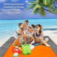 thumbnail image 3 of ZHAOCHENG Manta de picnic para playa, manta de picnic extralarganket impermeable, resistente a la arena y al agua con 4 clavos fijos, bordes reforzados para playa, camping, 3 of 5