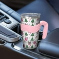 thumbnail image 5 of 40oz Tumbler,Pink Christmas Santa and Tree Pattern Insulated Tumblers with Removable Handle,Stainless Steel Double Vacuum Coffee Tumbler Cup with Straw for Home,Office,Travel,Party, 5 of 5