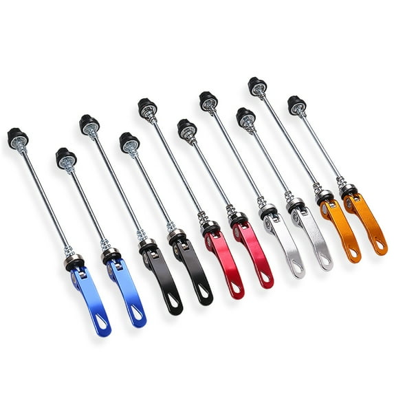 Cheers.US 2Pcs Mountain Bicycle Front Rear Hub Extended Quick Release Levers Skewers Lever Set for Bike Wheel Hub Supplies