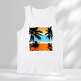 thumbnail image 2 of Mens Graphic Tank Tops Sleeveless Muscle Shirts Beach Hawaiian Tank Tops White L, 2 of 4