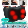 SAYFUT 2 Packs Shiatsu Back and Neck Heating Massager Pillow with 3D Nodes for Sore Muscles, Deep Kneading, Car Seat, Best Relaxation Gifts for Dad/ Mom/ Men/ Women