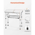 thumbnail image 6 of 2ft Portable Folding Camping Table - Adjustable Height Aluminum Outdoor Picnic Table for BBQ, Beach, Tailgating - Lightweight & Compact Design, 6 of 11