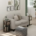 thumbnail image 3 of Furinno Just 3-Tier Turn-N-Tube Curve End Table, Side Table, 2-Pack, Columbia Walnut/Black, 3 of 6