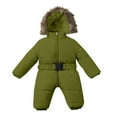 thumbnail image 4 of Infant Baby Boys Girls Winter Snowsuit Romper Hoodied Outwear Toddler Jumpsuit Warm Coat Jacket, 4 of 5