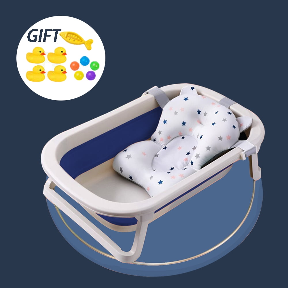 JOJOLAM 31" Folding Baby Bathtub Infant Travel Bathtub Newborn Tub with