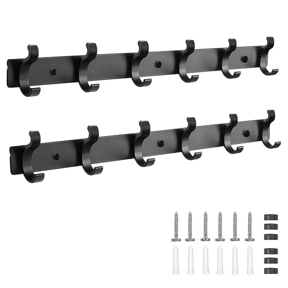 Godance 2 Pack Coat Rack Wall Mount, Coat Hooks Wall Mount, Wall Hooks for Hanging, Hat Rack for Wall, Coat Hanger Wall Mount, Towel Hooks for Bathrooms