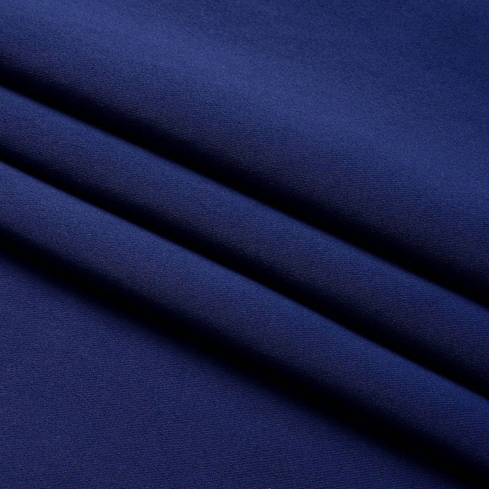 Utopia Alley Solid Blackout Window Curtains for Bedrooms and Living Rooms, Polyester Curtains, 2 Panels Set, (52" W × 96" L, Navy Blue)