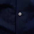 thumbnail image 5 of Mens 100% Cotton Oxford Shirt Long Sleeve formal Cuba Dress Shirts for Men Button Down Work Casual Shirt Size 2XL Navy, 5 of 7