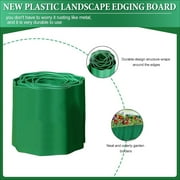 Plastic Lawn Edging, 6 x 30ft Corrugated Garden Border - DIY Landscape Edging for Flower Beds, Vegetable Gardens & Yard (Heavy-Duty, No Tools Needed)