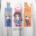 thumbnail image 2 of Juniors Fruits Basket Anime Cartoon White Graphic Print Crop Top-L, 2 of 4