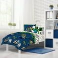 thumbnail image 2 of Minecraft Battle Time Blue & Green 5 Piece Twin Bed Set w/ Sham, 100% Microfiber, 2 of 5