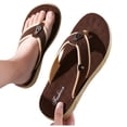 thumbnail image 4 of Xfvqtps Mens Flip Flops Casual Indoor Outdoor Comfortable Thick Sole Non-Slip Lightweight Summer Slides, 4 of 8