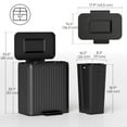 thumbnail image 3 of HOMCOM Trash Can, 2 x 5.3 Gallon (2 x 20 L) Garbage Can with Soft-Close Lid, 3 of 10