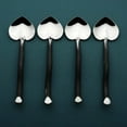thumbnail image 3 of INOX ARTISANS Twig Design Burnt Black Heart Spoon 4 Pcs. Set, 3 of 5