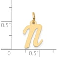 thumbnail image 5 of 14K Yellow Gold Small Script Letter N Initial Charm Made In United States yc658n, 5 of 6