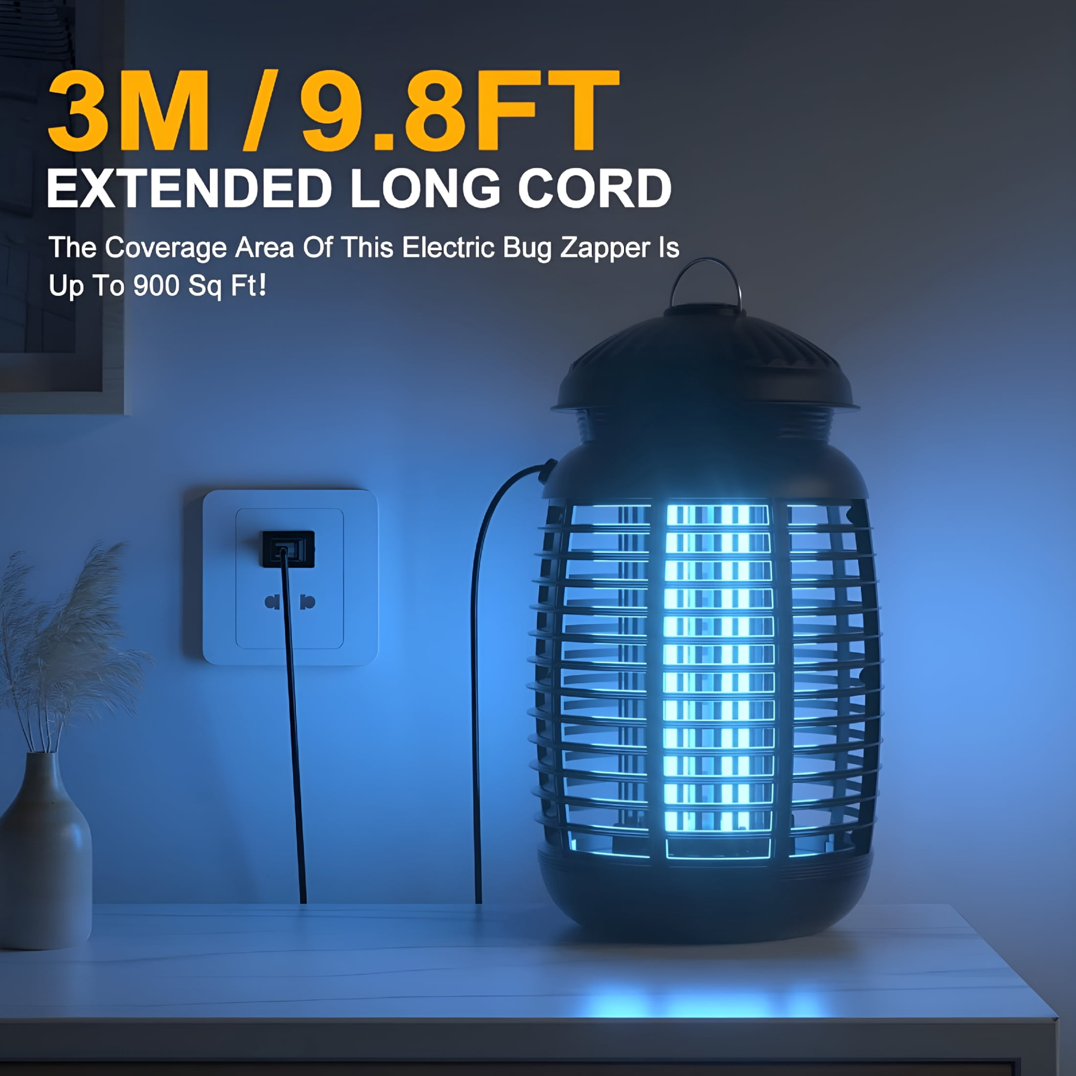HIBIBUD Bug Zapper,Mosquito Zapper Fly Zapper for Outdoor & Indoor,Fly Traps for Backyard Patio Mosquito Zapper Indoor