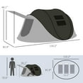 thumbnail image 7 of Barara King Outdoor Tent with Porch and Carry Bag, Portable Camping Shelters with 3000mm Waterproof for 2-3 People for Camping, Hiking, Black, 7 of 7