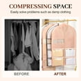 thumbnail image 4 of Sac à Vêtements Suspendu Robuste avec Fermeture Éclair Auto-Compression pour Voyage et Organisation de Garde-Robe, Housse de Protection pour Vêtements, 4 of 4