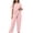 Pink, variant on Musefolio Women's Pajama Sets Summer Short Sleeve Round Neck Comfort Fit Solid with Print Casual Sleepwear 1X-5X